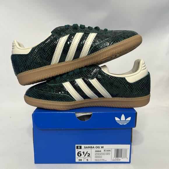 adidas Samba OG Snakeskin Pack - “Collegiate Green” JR8848 - Picture 3 of 6